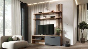 КАРОЛИНА Гостиная (дуб вотан/графит) в Перми - perm.ok-mebel.com | фото