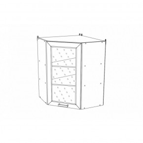 КГ "Агава" ВВУС550 Шкаф навесной угловой h 900 Лиственница темная в Перми - perm.ok-mebel.com | фото