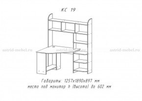 Компьютерный стол №19 (Анкор темный) в Перми - perm.ok-mebel.com | фото 3