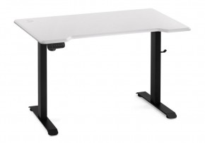 Компьютерный стол Маркос с механизмом подъема 120х75х75 белая шагрень / черный в Перми - perm.ok-mebel.com | фото 2
