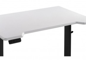 Компьютерный стол Маркос с механизмом подъема 120х75х75 белая шагрень / черный в Перми - perm.ok-mebel.com | фото 7