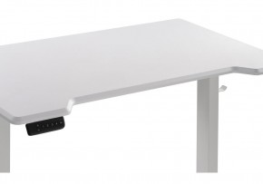 Компьютерный стол Маркос с механизмом подъема 120х75х75 белый / шагрень белая в Перми - perm.ok-mebel.com | фото 6