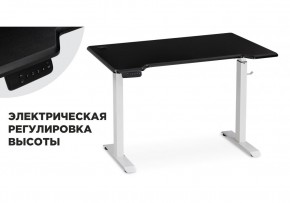 Компьютерный стол Маркос с механизмом подъема 120х75х75 черная шагрень / белый в Перми - perm.ok-mebel.com | фото