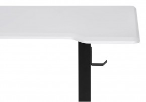 Компьютерный стол Маркос с механизмом подъема 140х80х75 белая шагрень / черный в Перми - perm.ok-mebel.com | фото 6