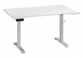 Компьютерный стол Маркос с механизмом подъема 140х80х75 белый / шагрень белая в Перми - perm.ok-mebel.com | фото 2
