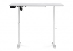Компьютерный стол Маркос с механизмом подъема 140х80х75 белый / шагрень белая в Перми - perm.ok-mebel.com | фото 4