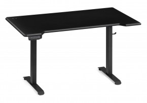 Компьютерный стол Маркос с механизмом подъема 140х80х75 черный / шагрень черная в Перми - perm.ok-mebel.com | фото 2