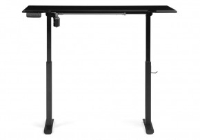 Компьютерный стол Маркос с механизмом подъема 140х80х75 черный / шагрень черная в Перми - perm.ok-mebel.com | фото 4