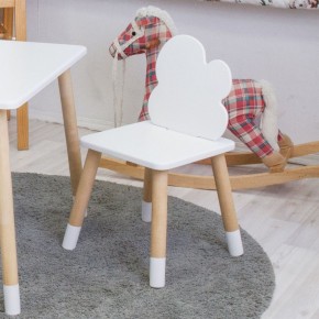 Комплект детской мебели стол и два стула Облачко (Белый/Белый/Береза) в Перми - perm.ok-mebel.com | фото 3