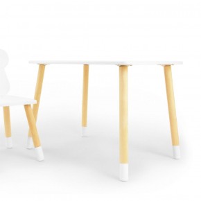 Комплект детской мебели стол и стул Облачко (Белый/Белый/Береза) в Перми - perm.ok-mebel.com | фото