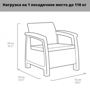 Комплект мебели Корфу Рест (Corfu Rest - without table) графит в Перми - perm.ok-mebel.com | фото 3