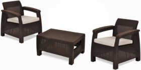 Комплект мебели Корфу Уикенд (Corfu Weekend) коричневый - серо-бежевый * в Перми - perm.ok-mebel.com | фото