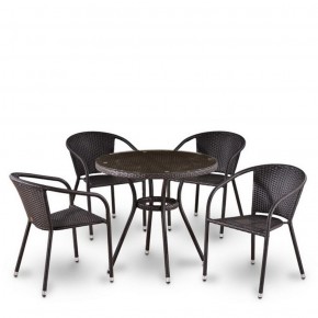 Комплект плетеной мебели T282ANT/Y137C-W53 Brown (4+1) в Перми - perm.ok-mebel.com | фото