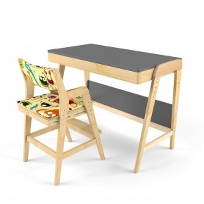 Комплект растущий стол и стул с чехлом 38 попугаев «Вуди» (Серый, Береза, Монстры) в Перми - perm.ok-mebel.com | фото