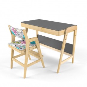 Комплект растущий стол и стул с чехлом 38 попугаев «Вуди» (Серый, Без покрытия, Мечта) в Перми - perm.ok-mebel.com | фото