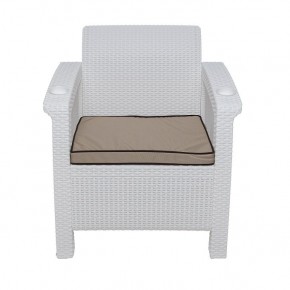 Комплект уличной мебели Yalta Premium Terrace Set (Ялта) белый (+подушки под спину) в Перми - perm.ok-mebel.com | фото 6