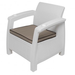 Комплект уличной мебели Yalta Premium Terrace Set (Ялта) белый (+подушки под спину) в Перми - perm.ok-mebel.com | фото 7
