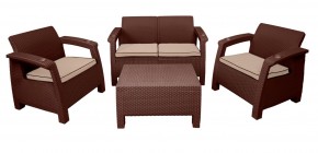 Комплект уличной мебели Yalta Premium Terrace Set (Ялта) шоколадый (+подушки под спину) в Перми - perm.ok-mebel.com | фото