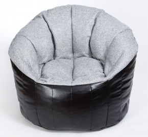 Кресло бескаркасное Релакс Люкс (Серый/Черный) в Перми - perm.ok-mebel.com | фото