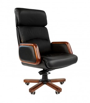 Кресло для руководителя CHAIRMAN 417 (Натуральная кожа) Черное в Перми - perm.ok-mebel.com | фото