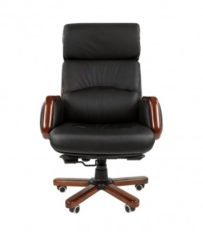 Кресло для руководителя CHAIRMAN 417 (Натуральная кожа) Черное в Перми - perm.ok-mebel.com | фото 2