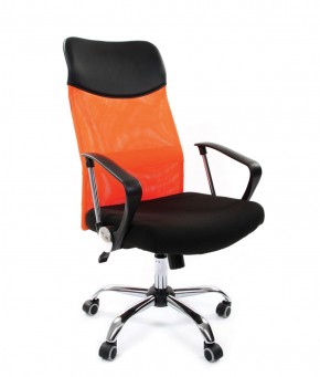 Кресло для руководителя CHAIRMAN 610 N (15-21 черный/сетка оранжевый) в Перми - perm.ok-mebel.com | фото