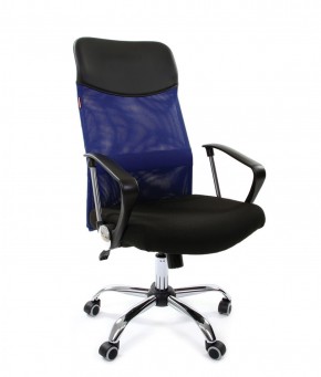 Кресло для руководителя CHAIRMAN 610 N (15-21 черный/сетка синий) в Перми - perm.ok-mebel.com | фото 1