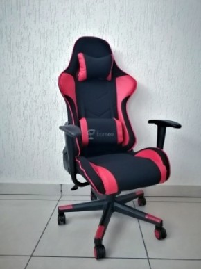 Кресло геймерское Barneo K-50 (черная сетка красные вставки) в Перми - perm.ok-mebel.com | фото
