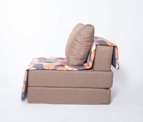 Кресло-кровать бескаркасное Харви (коричневый-геометрия браун) в Перми - perm.ok-mebel.com | фото 2