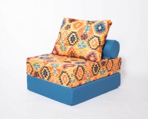 Кресло-кровать-пуф бескаркасное Прайм (мехико желтый-морская волна) в Перми - perm.ok-mebel.com | фото