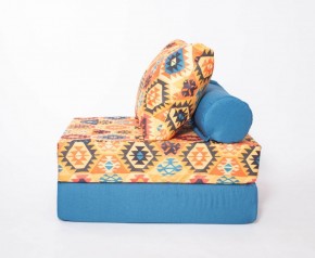 Кресло-кровать-пуф бескаркасное Прайм (мехико желтый-морская волна) в Перми - perm.ok-mebel.com | фото 2