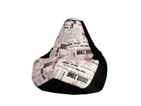 Кресло-мешок XL Газета-Black в Перми - perm.ok-mebel.com | фото