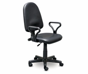 Кресло офисное Престиж+ (черный кожзам PV-1) г/п 140/ПВМ/ гольф в Перми - perm.ok-mebel.com | фото