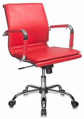 Кресло руководителя Бюрократ CH-993-LOW/RED красный в Перми - perm.ok-mebel.com | фото 1