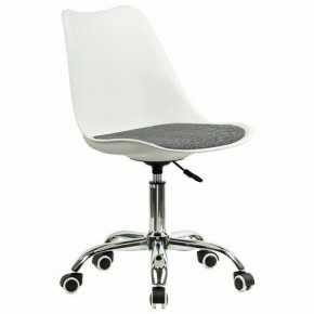 Кресло стул BRABIX "Eames MG-310 CH", хром, пластик белый, ткань серая, 532924 в Перми - perm.ok-mebel.com | фото 2