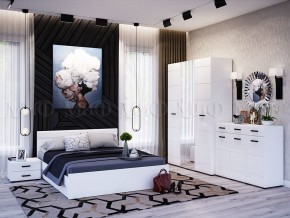 НЭНСИ NEW Кровать 1,4 м (Белый глянец холодный/Белый) в Перми - perm.ok-mebel.com | фото 2