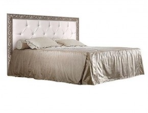 Кровать 2-х спальная (1,4 м) Тиффани штрих-лак/серебро с мягким изголовьем (ТФКР140-2) в Перми - perm.ok-mebel.com | фото