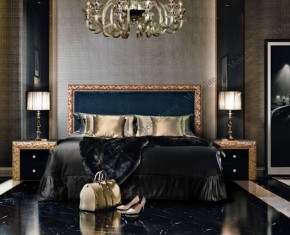 Кровать 2-х спальная (1,6 м) Тиффани Premium черная/золото с мягким элементом (Антрацит) с подъемным механизмомарт (ТФКР-3[3](П) в Перми - perm.ok-mebel.com | фото 2