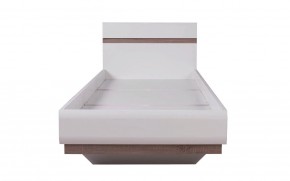 Кровать 90/TYP 90, LINATE ,цвет белый/сонома трюфель в Перми - perm.ok-mebel.com | фото 3