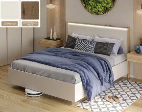Кровать (Бело-серый U775 ST9/Дуб Галифакс Табак) 1400 в Перми - perm.ok-mebel.com | фото