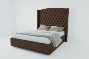 Кровать Берлин ЛЮКС с ПМ 1200 (экокожа коричневая) в Перми - perm.ok-mebel.com | фото 2