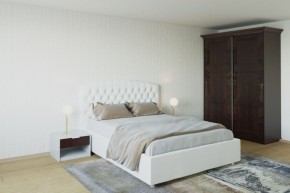 Кровать Берлин с ПМ 1200 (экокожа белая) в Перми - perm.ok-mebel.com | фото 2