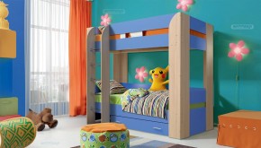 Кровать детская 2-х ярусная Юниор-6 с ящиком ЛДСП (800*1900) в Перми - perm.ok-mebel.com | фото