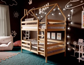 Кровать-домик двухъярусная 80*190 без покраски в Перми - perm.ok-mebel.com | фото 2