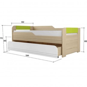 Кровать двухуровневая + подлокотники Стиль № 900.1 NEW (туя светлая/лайм) в Перми - perm.ok-mebel.com | фото 2