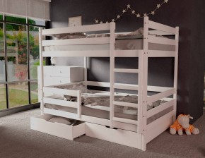 Кровать двухъярусная без крыши 80*190 Белый в Перми - perm.ok-mebel.com | фото