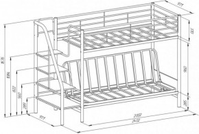 Кровать двухъярусная с диваном "Мадлен-3" (Черный/Серый) в Перми - perm.ok-mebel.com | фото 3