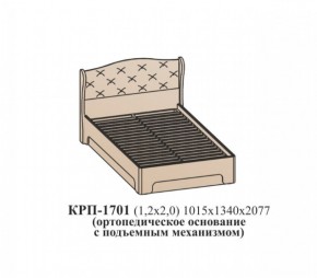 Кровать ЭЙМИ с подъемным механизмом КРП-1701 Бодега белая/патина серебро (1200х2000) в Перми - perm.ok-mebel.com | фото