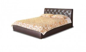 Кровать Флоренция 1400 в к/з "Классик 307 коричневый" (серия Норма) + основание + опоры в Перми - perm.ok-mebel.com | фото