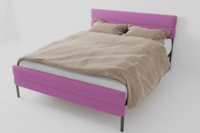 Кровать Горизонт Мини с ортопедическим основанием 800 (велюр розовый) в Перми - perm.ok-mebel.com | фото 1